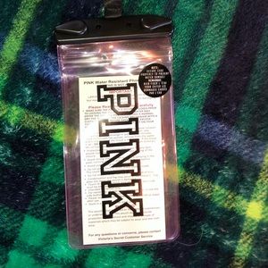 PINK silicone waterproof cell phone pouch